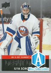 2021-22 Upper Deck Series 1 Debut Dates ILYA SOROKIN #DD-22 New York Islanders